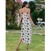 Zeagoo Women’s Casual Sundress Summer Maxi Sleeveless V Neck Split Boho Beach Dress Travel Vacation Dress with Pockets(Sf196)
