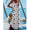 Zeagoo Women’s Casual Sundress Summer Maxi Sleeveless V Neck Split Boho Beach Dress Travel Vacation Dress with Pockets(Sf196)