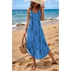 Zeagoo Women’s Casual Sundress Summer Maxi Sleeveless V Neck Split Boho Beach Dress Travel Vacation Dress with Pockets(Zr459)