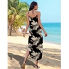 Zeagoo Women’s Casual Sundress Summer Maxi Sleeveless V Neck Split Boho Beach Dress Travel Vacation Dress with Pockets(Zw29)