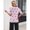 Zeagoo Women’s Short Sleeve Sweater 2026 Spring Summer Tops Clothes(A- Floral Jh455)