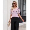 Zeagoo Women’s Short Sleeve Sweater 2026 Spring Summer Tops Clothes(A- Floral Jh455)