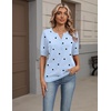 Zeagoo Women’s Short Sleeve Sweater 2026 Spring Summer Tops Clothes(A- Polka Dot Light Blue)