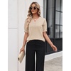 Zeagoo Women’s Short Sleeve Sweater 2026 Spring Summer Tops Clothes(Apricot)