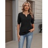 Zeagoo Women’s Short Sleeve Sweater 2026 Spring Summer Tops Clothes(Black)