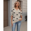 Zeagoo Women’s Short Sleeve Sweater 2026 Spring Summer Tops Clothes(Bow Black)