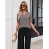 Zeagoo Women’s Short Sleeve Sweater 2026 Spring Summer Tops Clothes(Camel)