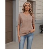 Zeagoo Women’s Short Sleeve Sweater 2026 Spring Summer Tops Clothes(Khaki)