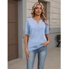 Zeagoo Women’s Short Sleeve Sweater 2026 Spring Summer Tops Clothes(Light Blue)
