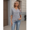 Zeagoo Women’s Short Sleeve Sweater 2026 Spring Summer Tops Clothes(Light Grey)