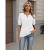 Zeagoo Women’s Short Sleeve Sweater 2026 Spring Summer Tops Clothes(White)