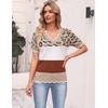 Zeagoo Women’s Short Sleeve Sweater 2026 Summer V Neck Tops Dressy Blouses(Jh722)