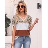 Zeagoo Women’s Short Sleeve Sweater 2026 Summer V Neck Tops Dressy Blouses(Jh722)