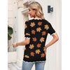 Zeagoo Women’s Short Sleeve Sweater 2026 Summer V Neck Tops Dressy Blouses(Maple Leaf)