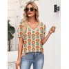 Zeagoo Women’s Short Sleeve Sweater 2026 Summer V Neck Tops Dressy Blouses(Sf167)