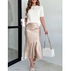 Zeagoo Women’s Short Sleeve Sweater Tops 2026 Spring Summer Crew Neck Hollow Out Blouses Dressy Business Casual Outfits(White)