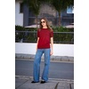Zeagoo Women’s Short Sleeve Sweater Tops 2026 Spring Summer Crew Neck Hollow Out Blouses Dressy Business Casual Outfits(Wine Red)