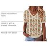 Zeagoo Womens Short Sleeve Sweaters Summer V Neck Business Casual Knit Tops(Floral Apricot)