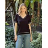 Zeagoo Womens Short Sleeve Sweaters Summer V Neck Business Casual Knit Tops(Tz288)