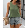 Zeagoo Womens Summer Crochet Sweater Tank Tops Hollow Sleeveless Tops(Army Green)