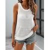 Zeagoo Womens Summer Crochet Sweater Tank Tops Hollow Sleeveless Tops(A-white)