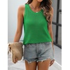 Zeagoo Womens Summer Crochet Sweater Tank Tops Hollow Sleeveless Tops(Green)