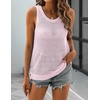 Zeagoo Womens Summer Crochet Sweater Tank Tops Hollow Sleeveless Tops(Pink)