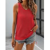 Zeagoo Womens Summer Crochet Sweater Tank Tops Hollow Sleeveless Tops(Red)