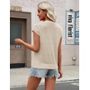 Zeagoo Womens Summer Crochet Tops Cap Sleeve Hollow Pullover Sweater Vest(Apricot)