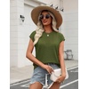 Zeagoo Womens Summer Crochet Tops Cap Sleeve Hollow Pullover Sweater Vest(Army Green)