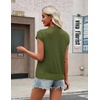 Zeagoo Womens Summer Crochet Tops Cap Sleeve Hollow Pullover Sweater Vest(Army Green)