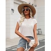 Zeagoo Womens Summer Crochet Tops Cap Sleeve Hollow Pullover Sweater Vest(A-white)