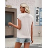 Zeagoo Womens Summer Crochet Tops Cap Sleeve Hollow Pullover Sweater Vest(A-white)