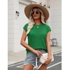 Zeagoo Womens Summer Crochet Tops Cap Sleeve Hollow Pullover Sweater Vest(Green)