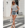 Zeagoo Womens Summer Crochet Tops Cap Sleeve Hollow Pullover Sweater Vest(Light Grey)