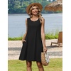 Zeagoo Womens Summer Dress 2026 Sleeveless Casual A-Line Tshirt Sundresses(02-black)