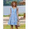 Zeagoo Womens Summer Dress 2026 Sleeveless Casual A-Line Tshirt Sundresses(02-blue Floral)