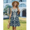 Zeagoo Womens Summer Dress 2026 Sleeveless Casual A-Line Tshirt Sundresses(Blue Boho Print)