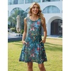 Zeagoo Womens Summer Dress 2026 Sleeveless Casual A-Line Tshirt Sundresses(Colorful)