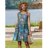 Zeagoo Womens Summer Dress 2026 Sleeveless Casual A-Line Tshirt Sundresses(Colorful)