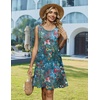Zeagoo Womens Summer Dress 2026 Sleeveless Casual A-Line Tshirt Sundresses(Colorful)