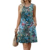 Zeagoo Womens Summer Dress 2026 Sleeveless Casual A-Line Tshirt Sundresses(Colorful)