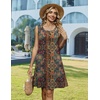 Zeagoo Womens Summer Dress 2026 Sleeveless Casual A-Line Tshirt Sundresses(Ethnic Print)