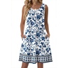 Zeagoo Womens Summer Dress 2026 Sleeveless Casual A-Line Tshirt Sundresses(Mz950)