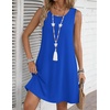 Zeagoo Womens Summer Dress 2026 Sleeveless Casual A-Line Tshirt Sundresses(Sky Blue)