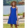 Zeagoo Womens Summer Dress 2026 Sleeveless Casual A-Line Tshirt Sundresses(Sky Blue)