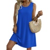 Zeagoo Womens Summer Dress 2026 Sleeveless Casual A-Line Tshirt Sundresses(Sky Blue)