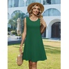 Zeagoo Womens Summer Dress 2026 Sleeveless Casual A-Line Tshirt Sundresses(Solid Green)