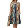 Zeagoo Womens Summer Dress 2026 Sleeveless Casual A-Line Tshirt Sundresses(Stripe Print)