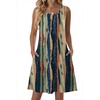 Zeagoo Womens Summer Dress 2026 Sleeveless Casual A-Line Tshirt Sundresses(Stripe Print)